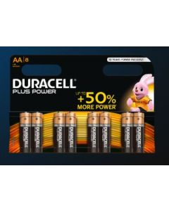 PAQUETE 8 PILAS DURACELL PLUS AA (LR06) K8